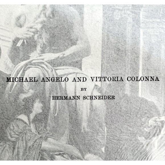 Michelangelo And Vittoria Colonna Photo Gravure Victorian 1894 Art DWS11 - Picture 3 of 3